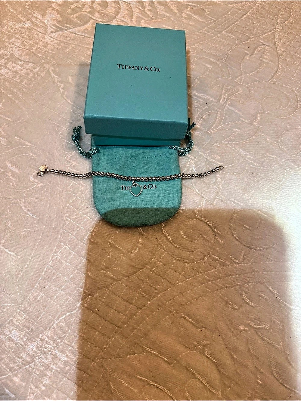 Tiffany & Co. Return to Tiffany Mini Heart Tag Bead Bracelet
